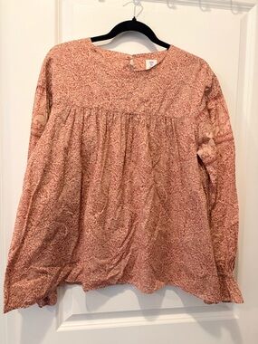 Anna Sui Uniqlo Pink and Cream Abstract Pattern Top